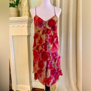 Wilfred Aritzia silk summer floral dress size 10